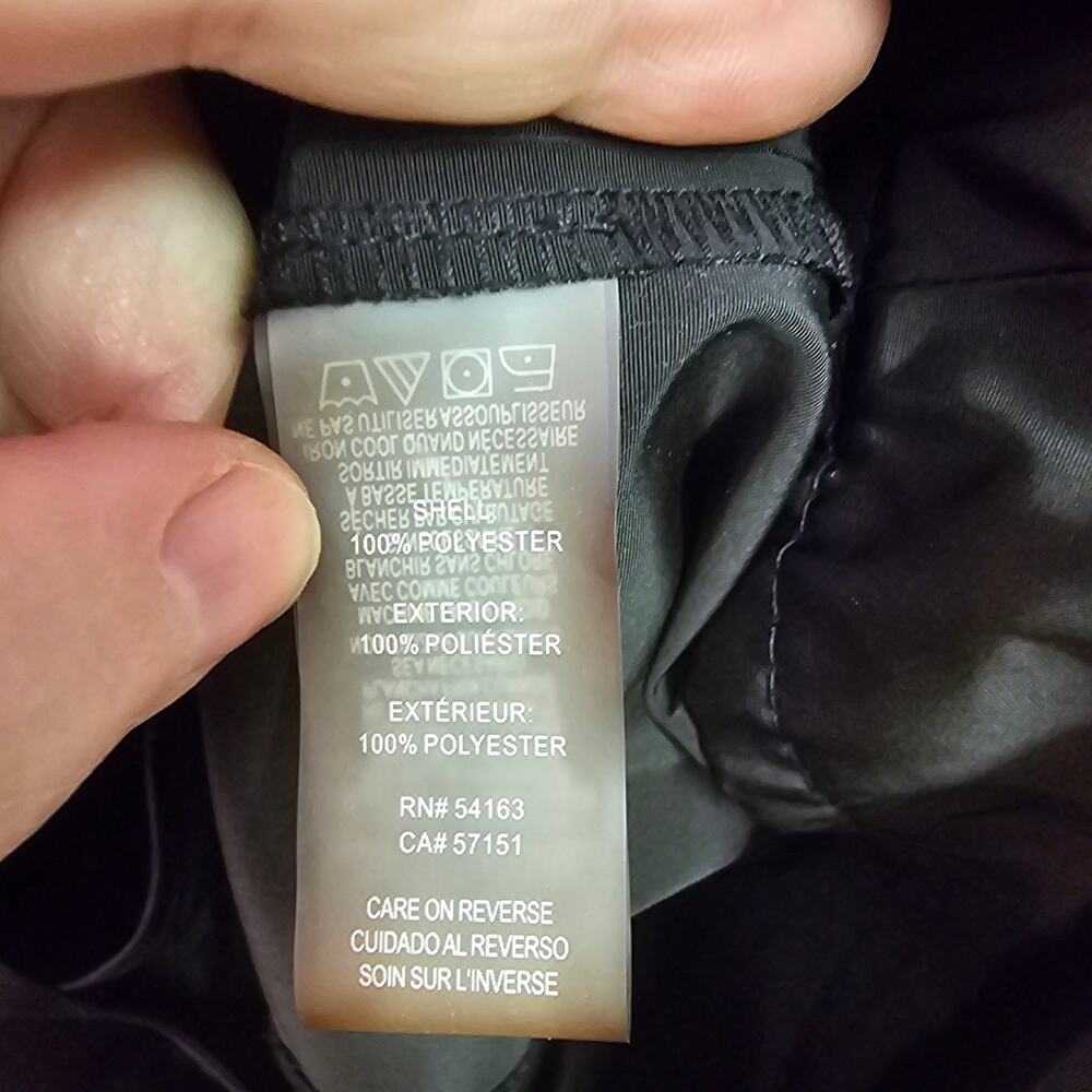 CALVIN KLEIN HOODED PACKABLE ANORAK JACKET WOMENS WATER RESISTANT BLACK SIZE M - Picture 10 of 12